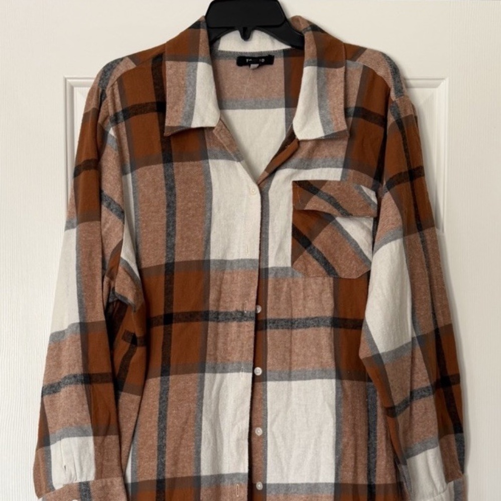 Torrid Plaid Long Shirt Jacket Shacket